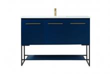 Elegant Lighting VF42548MBL - 48 inch Single bathroom vanity in blue