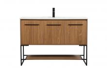 Elegant Lighting VF42548WB - 48 inch Single bathroom vanity in walnut brown
