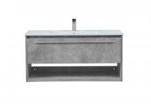 Elegant Lighting VF43040CG - 40 inch Single Bathroom Floating Vanity in Concrete Grey