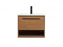Elegant Lighting VF43524WB - 24 inch Single bathroom vanity in walnut brown