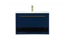 Elegant Lighting VF43530MBL - 30 inch Single bathroom vanity in blue