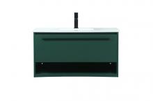 Elegant Lighting VF43536MGN - 36 inch Single bathroom vanity in green