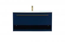 Elegant Lighting VF43540MBL - 40 inch Single bathroom vanity in blue