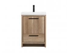 Elegant Lighting VF46024NT - 24 inch Single bathroom vanity in natural oak