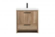 Elegant Lighting VF46030NT - 30 inch Single bathroom vanity in natural oak