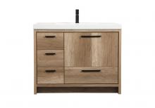 Elegant Lighting VF46042NT - 42 inch Single bathroom vanity in natural oak