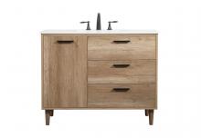 Elegant Lighting VF47042NT - 42 inch Single bathroom vanity in natural oak