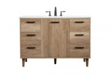 Elegant Lighting VF47048NT - 48 inch Single bathroom vanity in natural oak