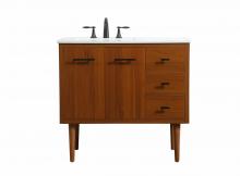 Elegant Lighting VF48036MTK - 36 inch Single bathroom vanity in teak
