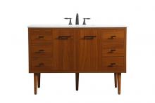 Elegant Lighting VF48048MTK - 48 inch Single bathroom vanity in teak