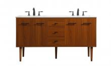 Elegant Lighting VF48060DMTK - 60 inch Single bathroom vanity in teak