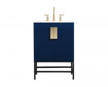 Elegant Lighting VF48824MBL - 24 inch Single bathroom vanity in blue