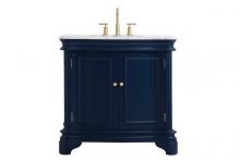 Elegant Lighting VF52036BL - 36 Inch Single Bathroom Vanity Set in Blue