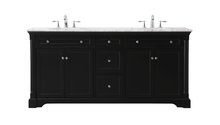 Elegant Lighting VF53072DBK - 72 inch double bathroom vanity set in black