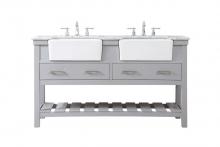 Elegant Lighting VF60160DBK - 60 inch double bathroom vanity in black