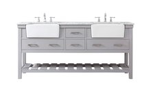 Elegant Lighting VF60172DGR - 72 inch double bathroom vanity in grey