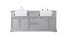 Elegant Lighting VF60272DGR - 72 inch double bathroom vanity in grey