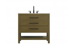 Elegant Lighting VF60536MCB - 36 inch Single Bathroom Vanity in Chestnut Brown
