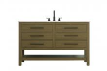 Elegant Lighting VF60554MCB - 54 inch Single Bathroom Vanity in Chestnut Brown