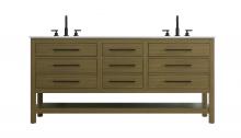 Elegant Lighting VF60572DMCB - 72 inch Double Bathroom Vanity in Chestnut Brown