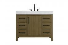Elegant Lighting VF60642MCB - 42 inch Single Bathroom Vanity In Chestnut Brown