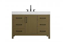 Elegant Lighting VF60648MCB - 48 inch Single Bathroom Vanity In Chestnut Brown