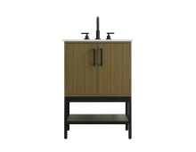 Elegant Lighting VF60724MCB - 24 inch Single Bathroom Vanity in Chestnut Brown