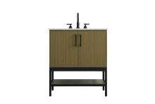 Elegant Lighting VF60730MCB - 30 inch Single Bathroom Vanity in Chestnut Brown