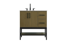 Elegant Lighting VF60732MCB - 32 inch Single Bathroom Vanity in Chestnut Brown