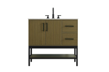 Elegant Lighting VF60736MCB - 36 inch Single Bathroom Vanity in Chestnut Brown