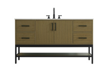 Elegant Lighting VF60760MCB - 60 inch Single Bathroom Vanity in Chestnut Brown