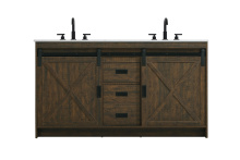Elegant Lighting VF90560DEX - Austin 60 inch Double Bathroom Vanity in Expresso