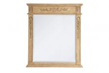 Elegant Lighting VM13236AB - Wood frame mirror 32 inch x 36 inch in Antique Beige