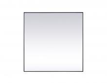 Elegant Lighting MR44848BK - Metal Frame Square Mirror 48 inch in Black