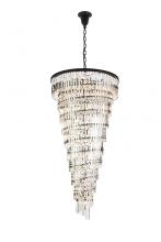 Elegant Lighting 1201SR36MB/RC - Sydney 36.5 inch spiral crystal chandelier in matte black