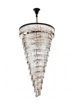 Elegant Lighting 1201SR48MB/RC - Sydney 48 inch spiral crystal chandelier in matte black
