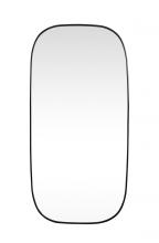 Elegant Lighting MR2B3672BLK - Metal Frame Oval Mirror 36x72 Inch in Black