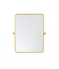 Elegant Lighting MR6A2432BLK - Soft corner pivot mirror 24x32 inch in black