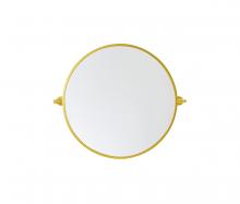Elegant Lighting MR6B24BLK - Round pivot mirror 24 inch in black
