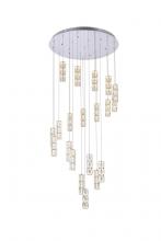 Elegant Lighting 3500D38C - Polaris 38 Inch LED Chandelier in Chrome