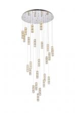 Elegant Lighting 3500D42C - Polaris 42 Inch LED Chandelier in Chrome