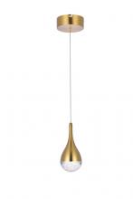 Elegant Lighting 3801D4SG - Amherst 5 Inch LED Pendant in Satin Gold