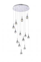 Elegant Lighting 3813D30C - Amherst 30 Inch LED Chandelier in Chrome