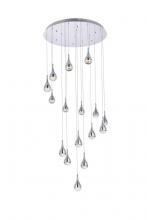 Elegant Lighting 3816D36C - Amherst 36 Inch LED Chandelier in Chrome