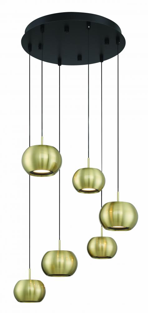 HALO 6 LIGHT LED PAN PENDANT