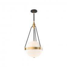 Alora Lighting PD406414BGGO - Harmony 14-in Brushed Gold/Glossy Opal Glass 3 Lights Pendant