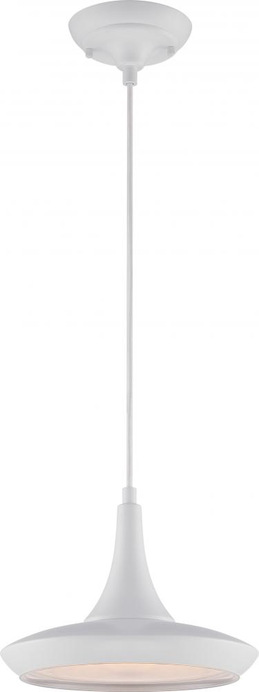 Fantom - LED Pendant with Rayon Cord - White Finish