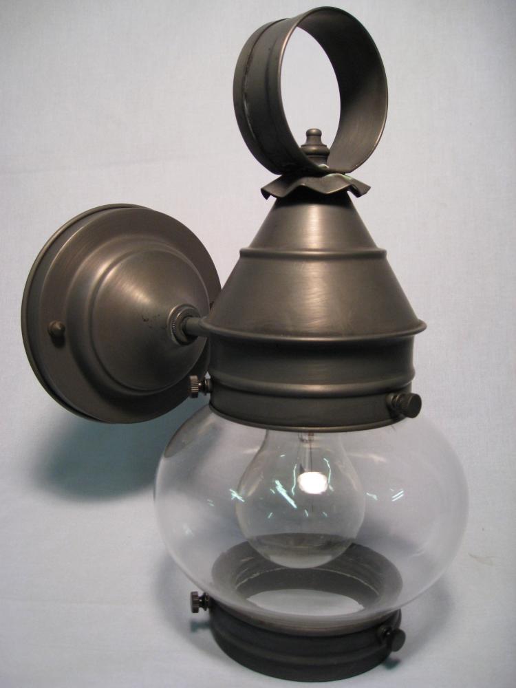 Onion Wall No Cage Antique Copper Medium Base Socket Optic Glass