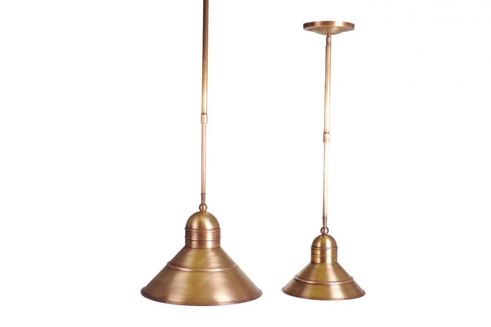Barn Cone Shade Fixture measures: 14"diam. x 10.5"