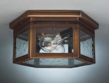 Northeast Lantern 4604-AC-MED2-CSG - Flush Antique Copper 2 Medium Base Sockets Clear Seedy Glass